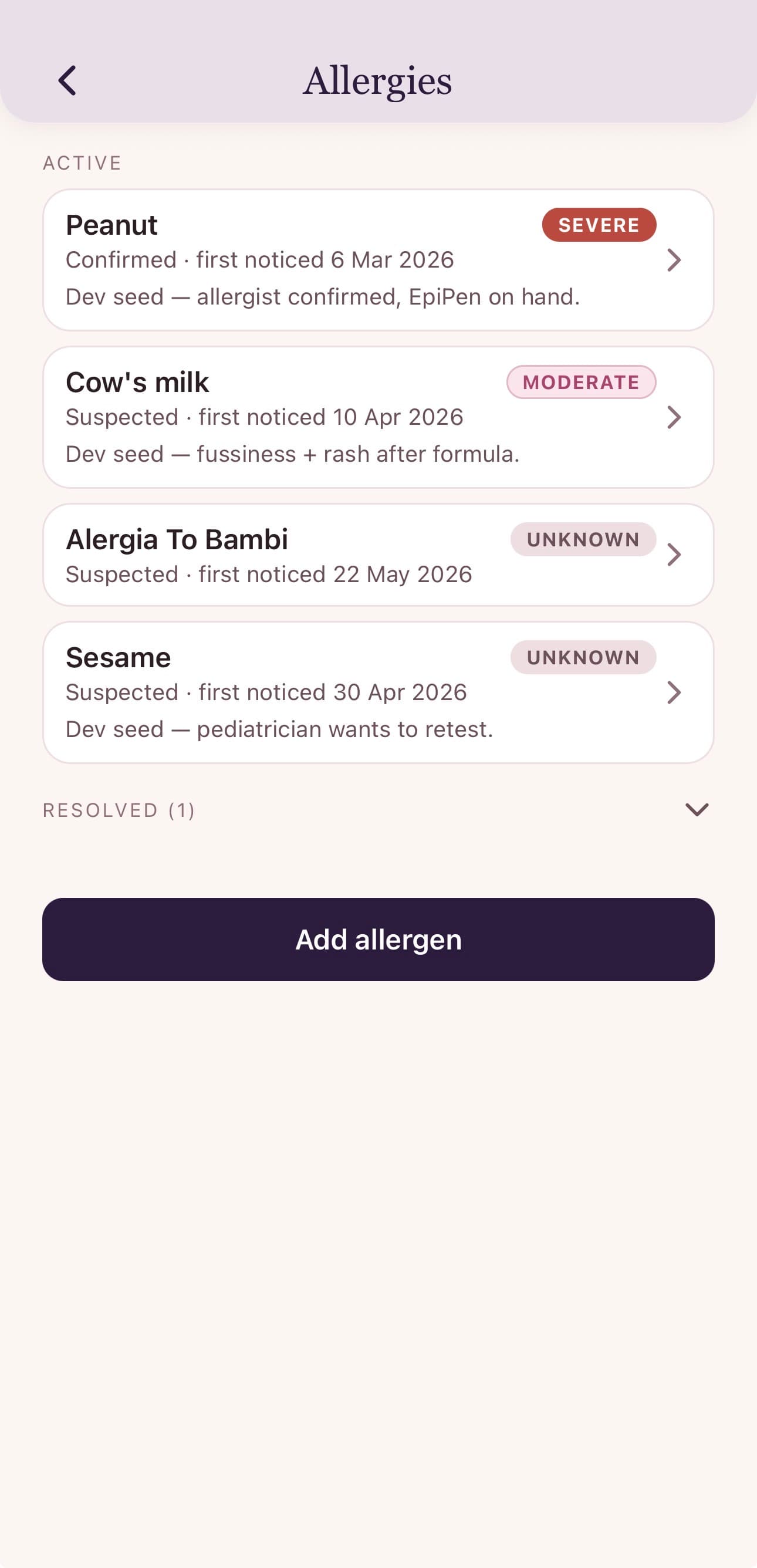 Allergies